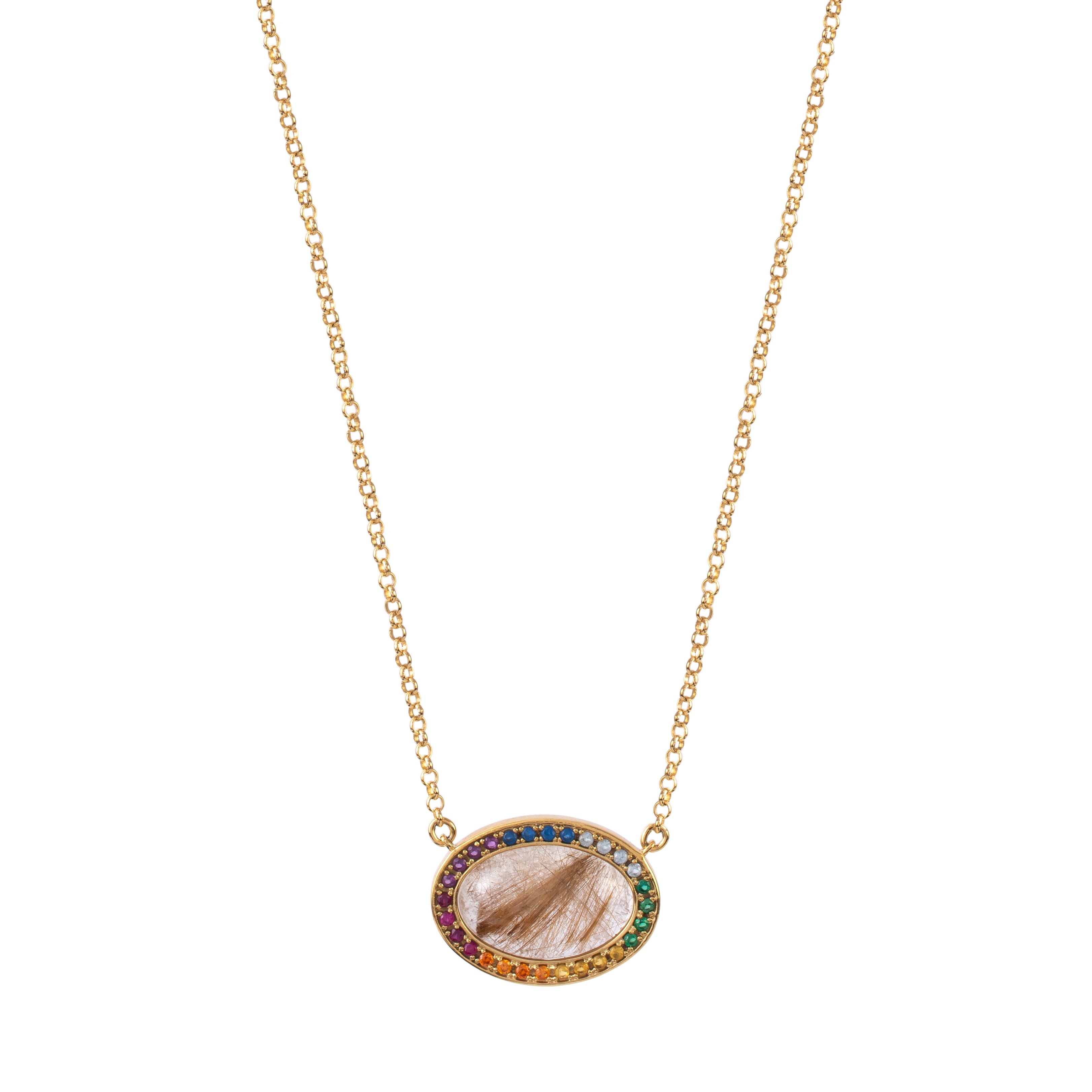 Colar Chakra Rutilo