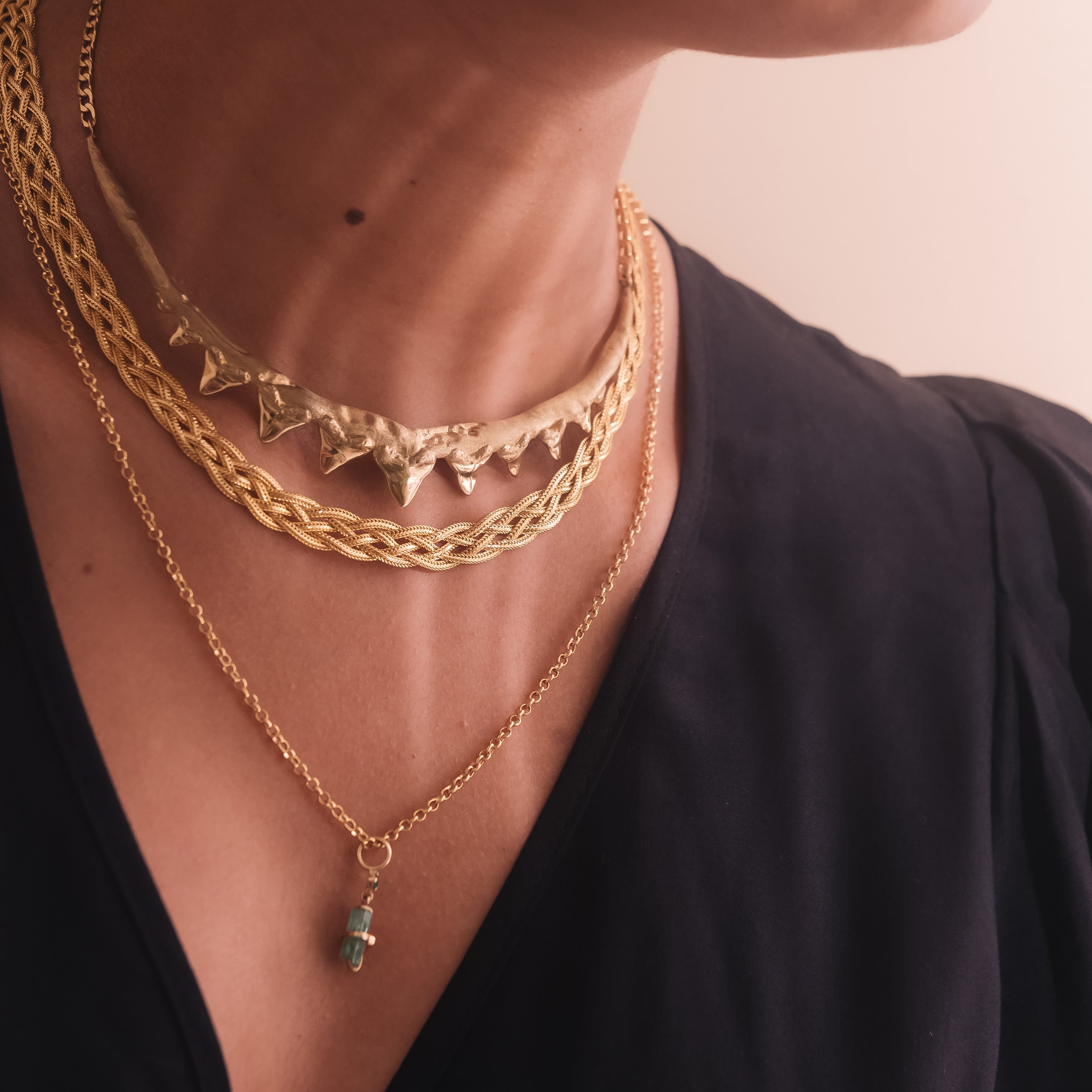 Colar Aequitas Esmeralda