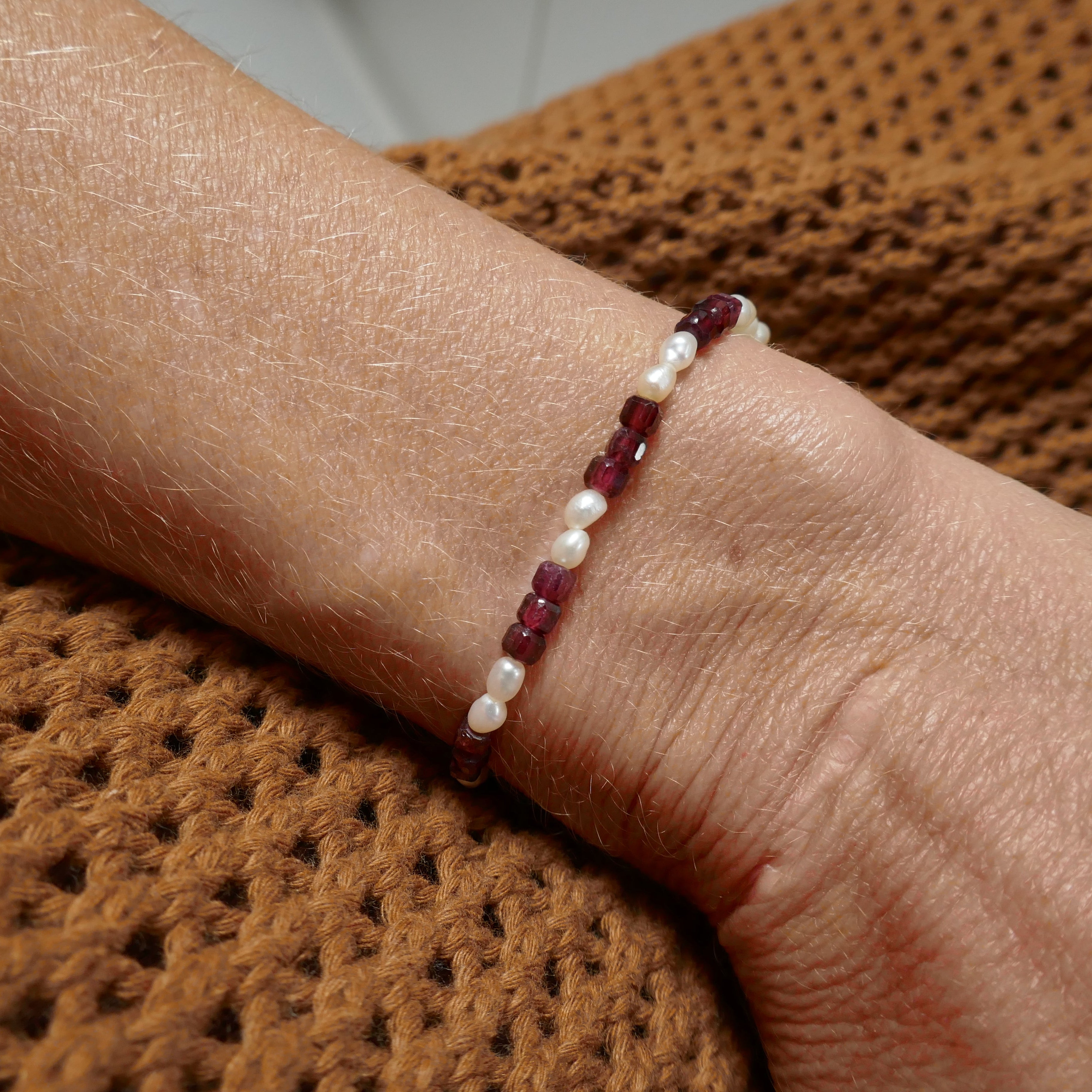 Pulseira Pulsar Granada e Perolas