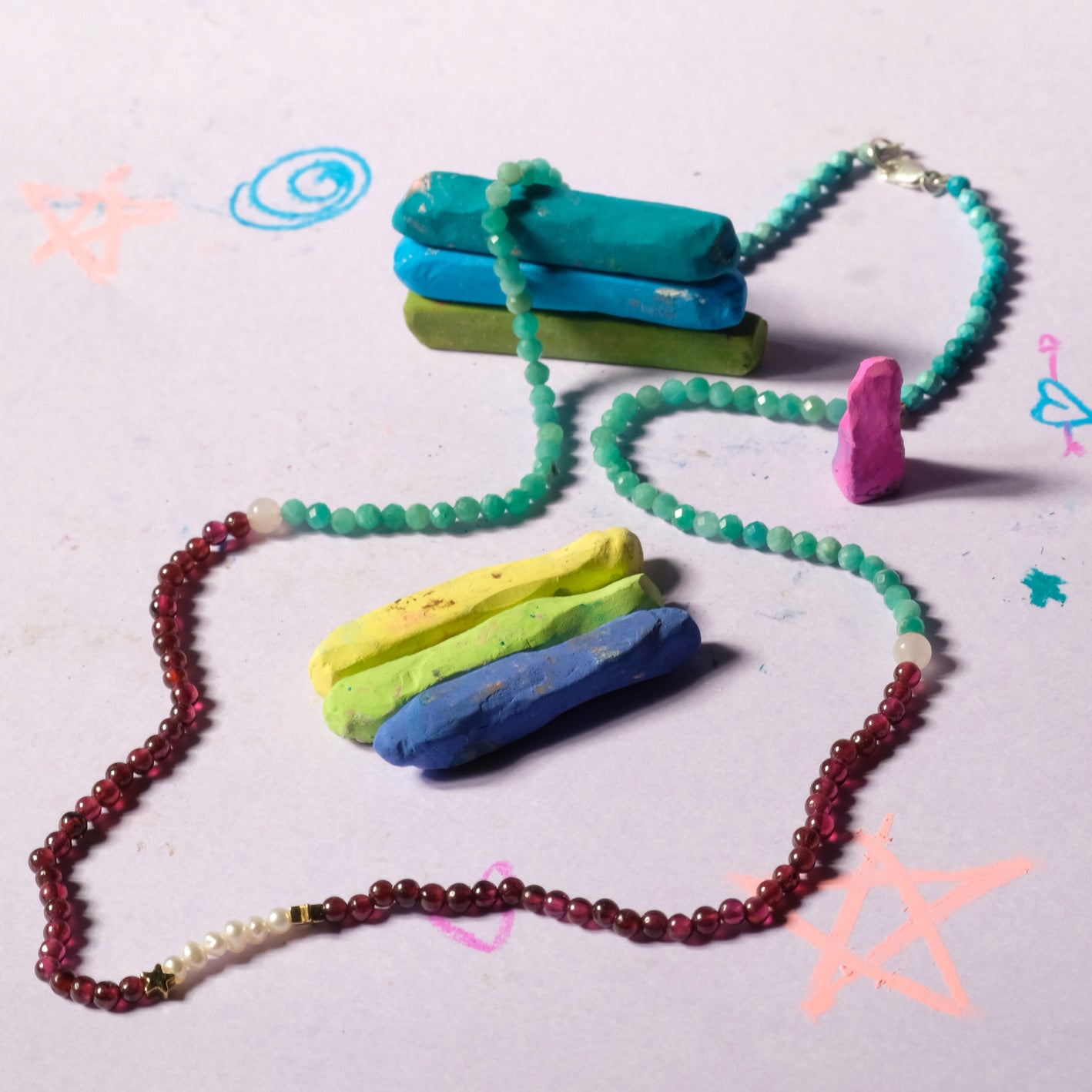 Colar Besame Granada e Apatita