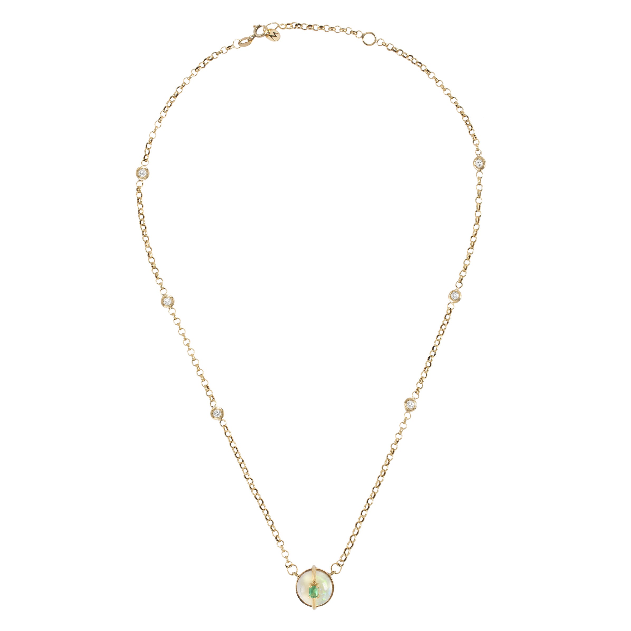 Colar Cronos Opala e Esmeralda